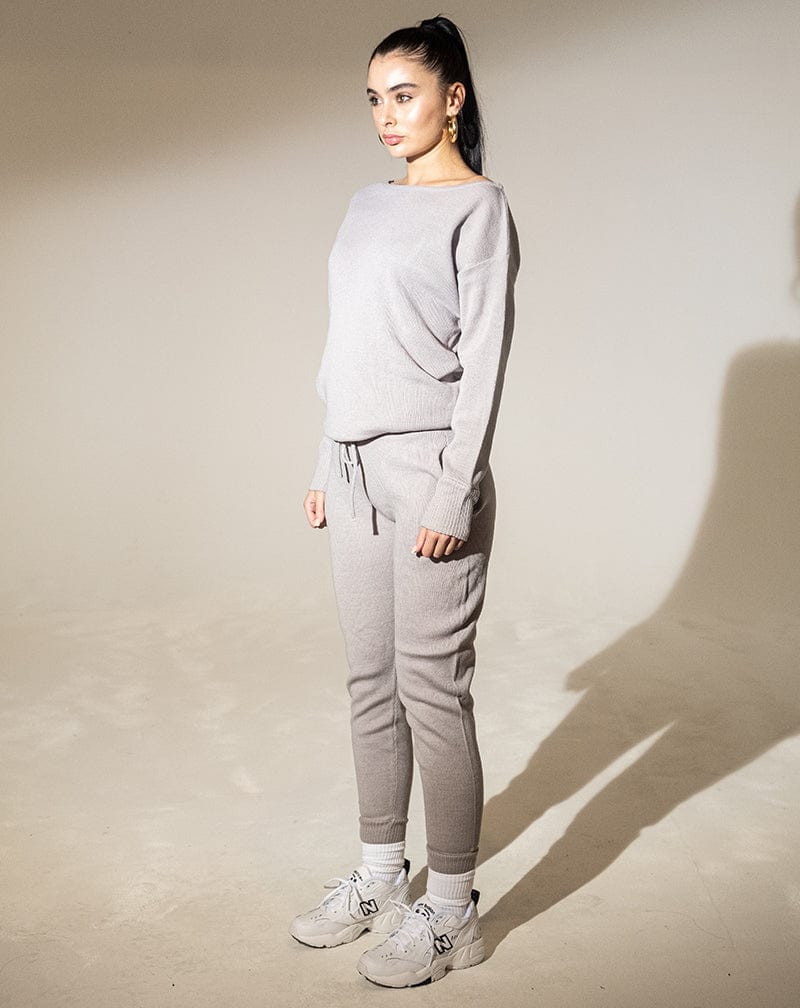 Grey knitted loungewear set - Dames kleding, beauty products