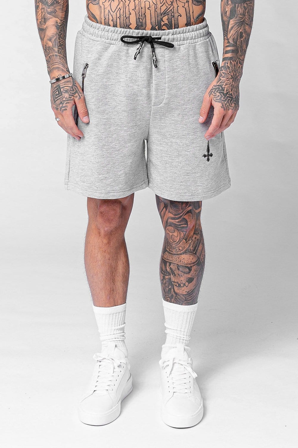 Vanna Essential Men s Jogger Shorts Grey Marl